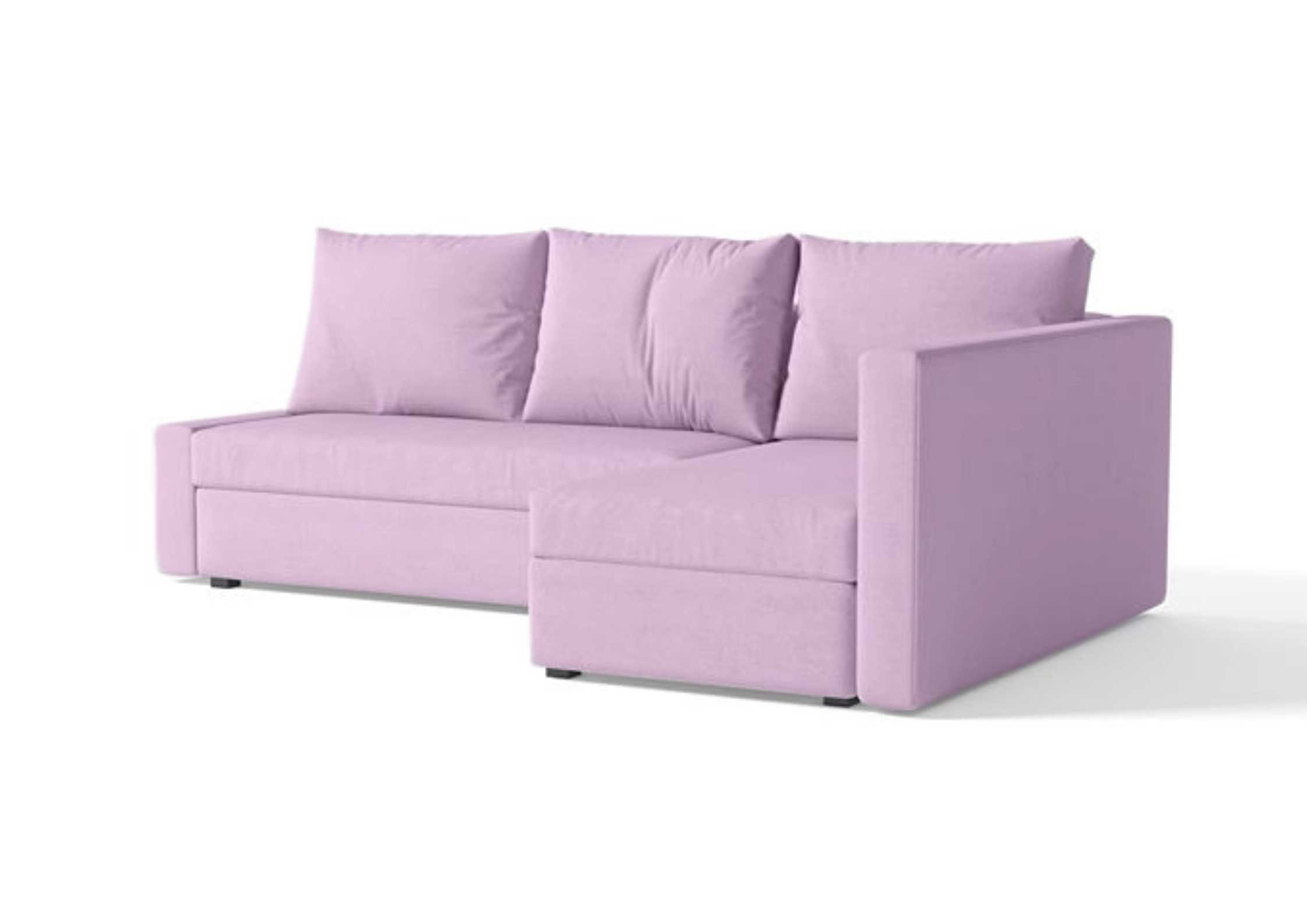 Różowy narożnik rozkładany